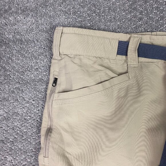 The North Face Convertible Cargo Pants Men's XL Khaki Hiking Outdoor Belt Belted - Picture 3 of 16